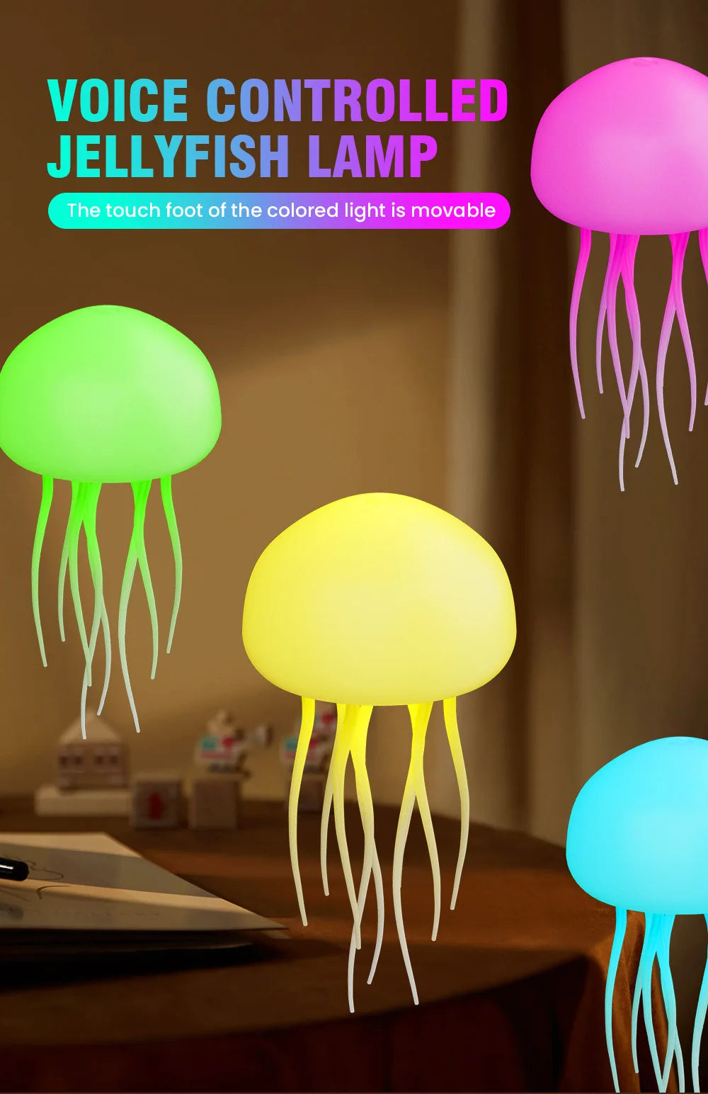 Lampka Meduza LED RGB | CosyGlow™