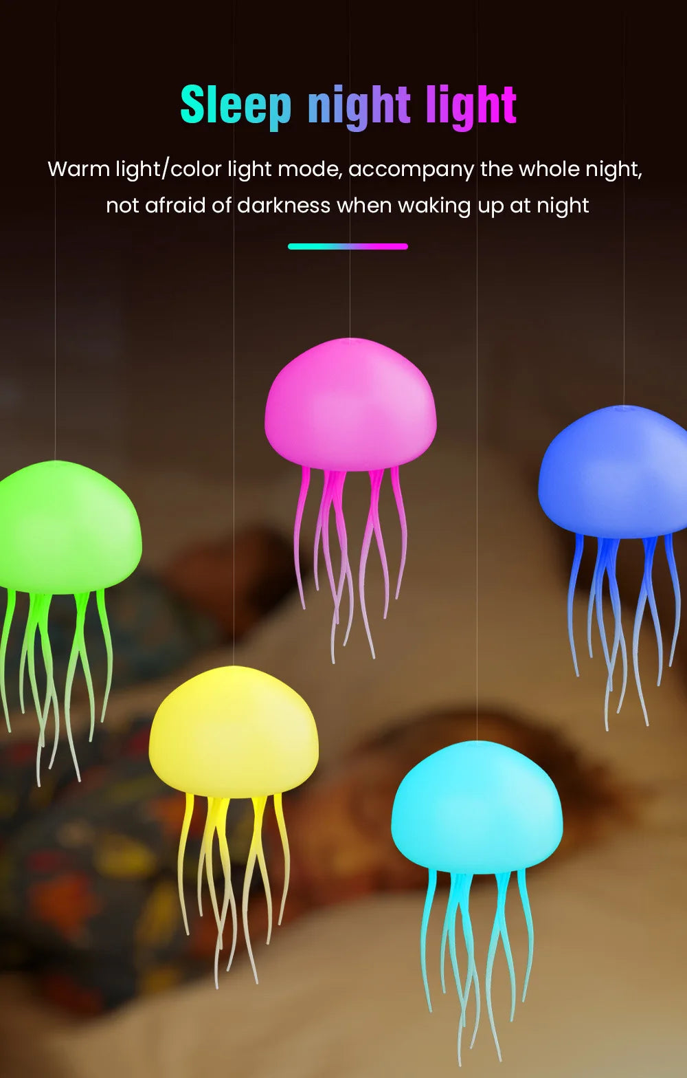 Lampka Meduza LED RGB | CosyGlow™