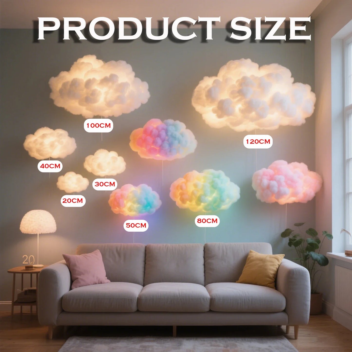 Chmura LED 3D RGB – CosyGlow™
