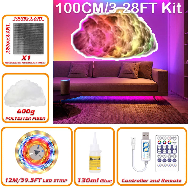 Chmura LED 3D RGB – CosyGlow™