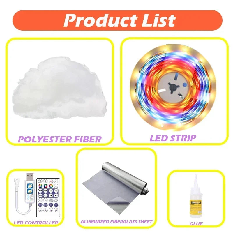 Chmura LED 3D RGB – CosyGlow™