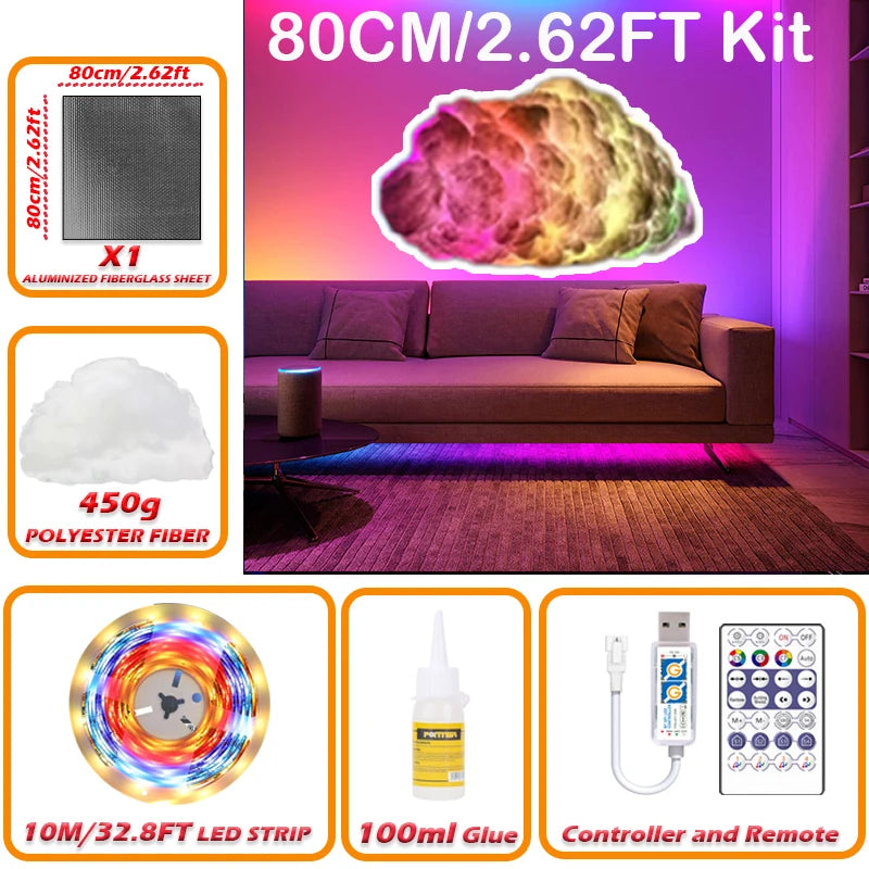 Chmura LED 3D RGB – CosyGlow™