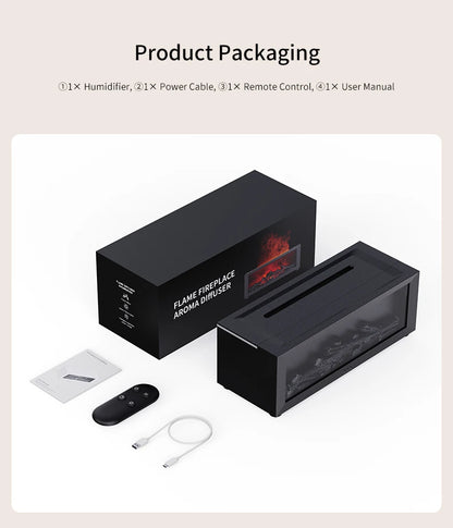 Nawilżacz Kominek LED 150ml | CosyGlow™
