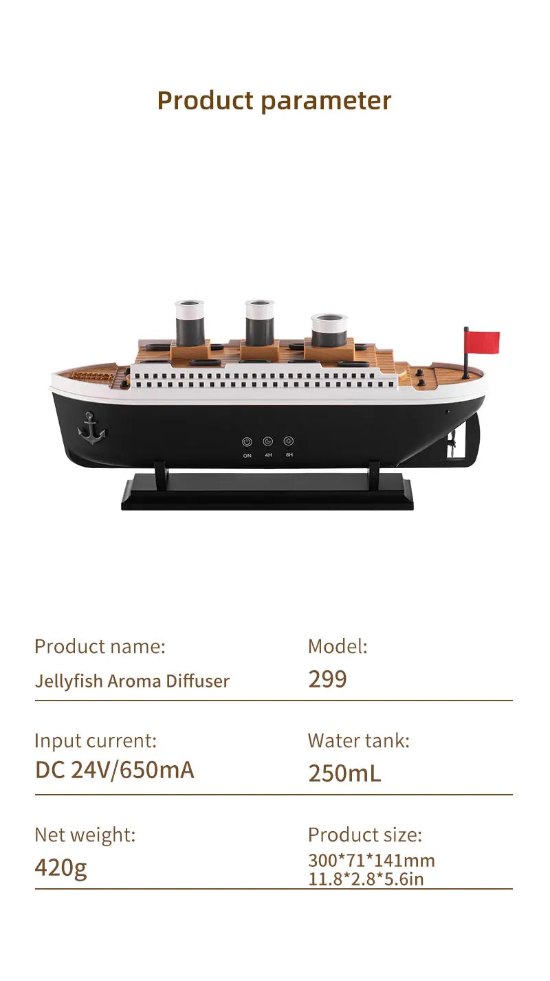 Nawilżacz LED Statek Titanic | CosyGlow™