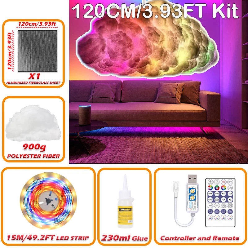 Chmura LED 3D RGB – CosyGlow™