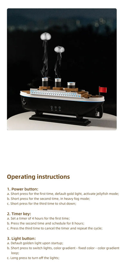 Nawilżacz LED Statek Titanic | CosyGlow™