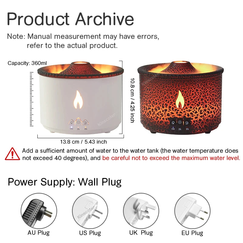 Nawilżacz Volcano LED | CosyGlow™