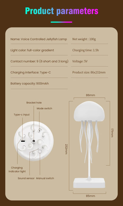 Lampka Meduza LED RGB | CosyGlow™